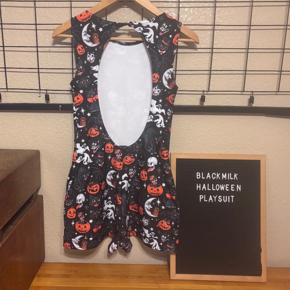 Blackmilk Trick or Treat Halloween Playsuit small - Picture 4 of 7